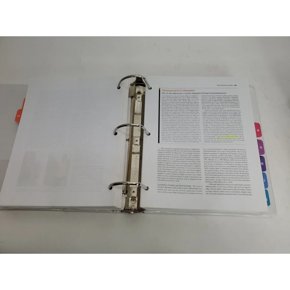 Abnormal Psychology Seventeenth Edition Printed Papers in Notebook  2017 Hooley